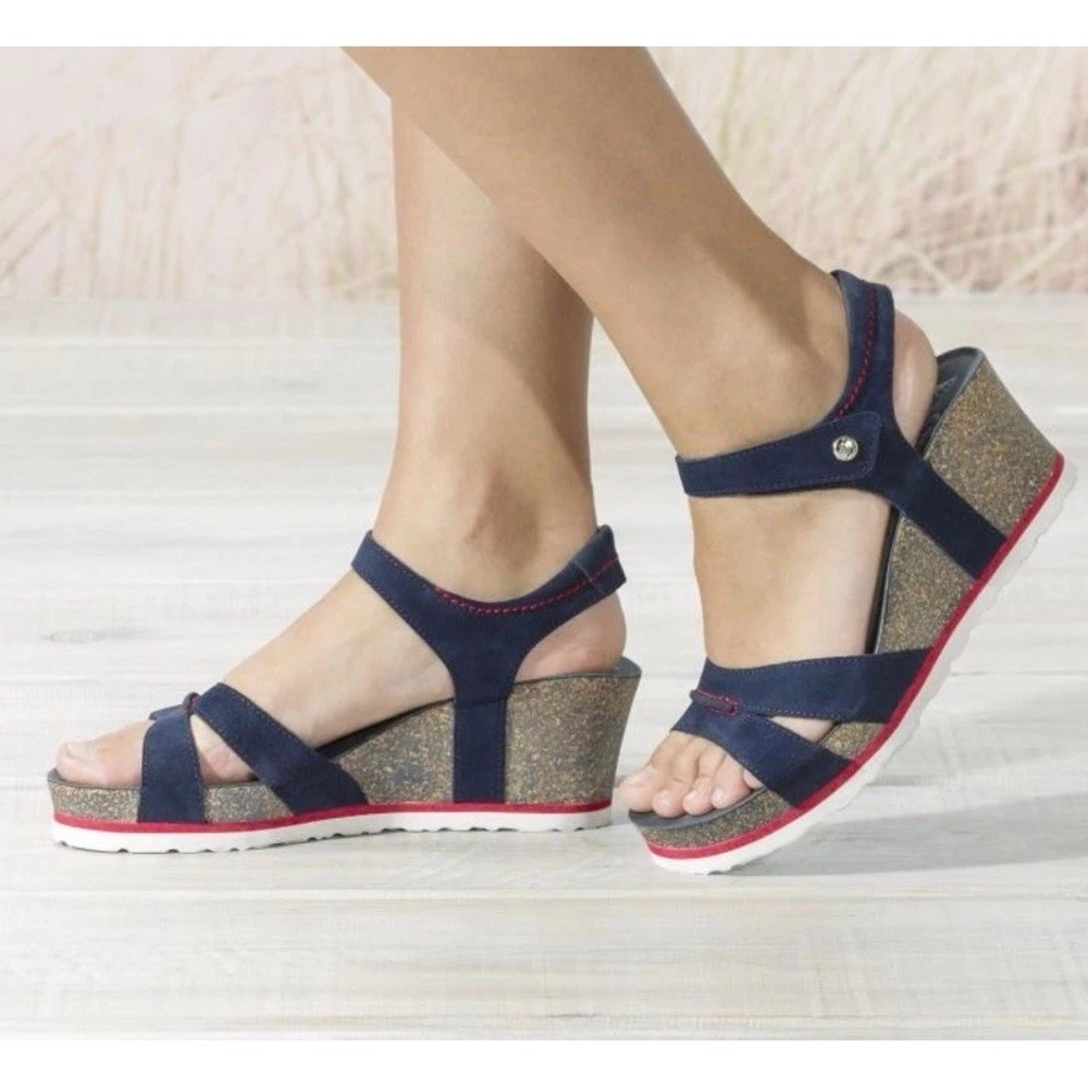 Panama‎ Jack Julia Basics B10 sandals nobuck marino navy 41 Women's Size 10